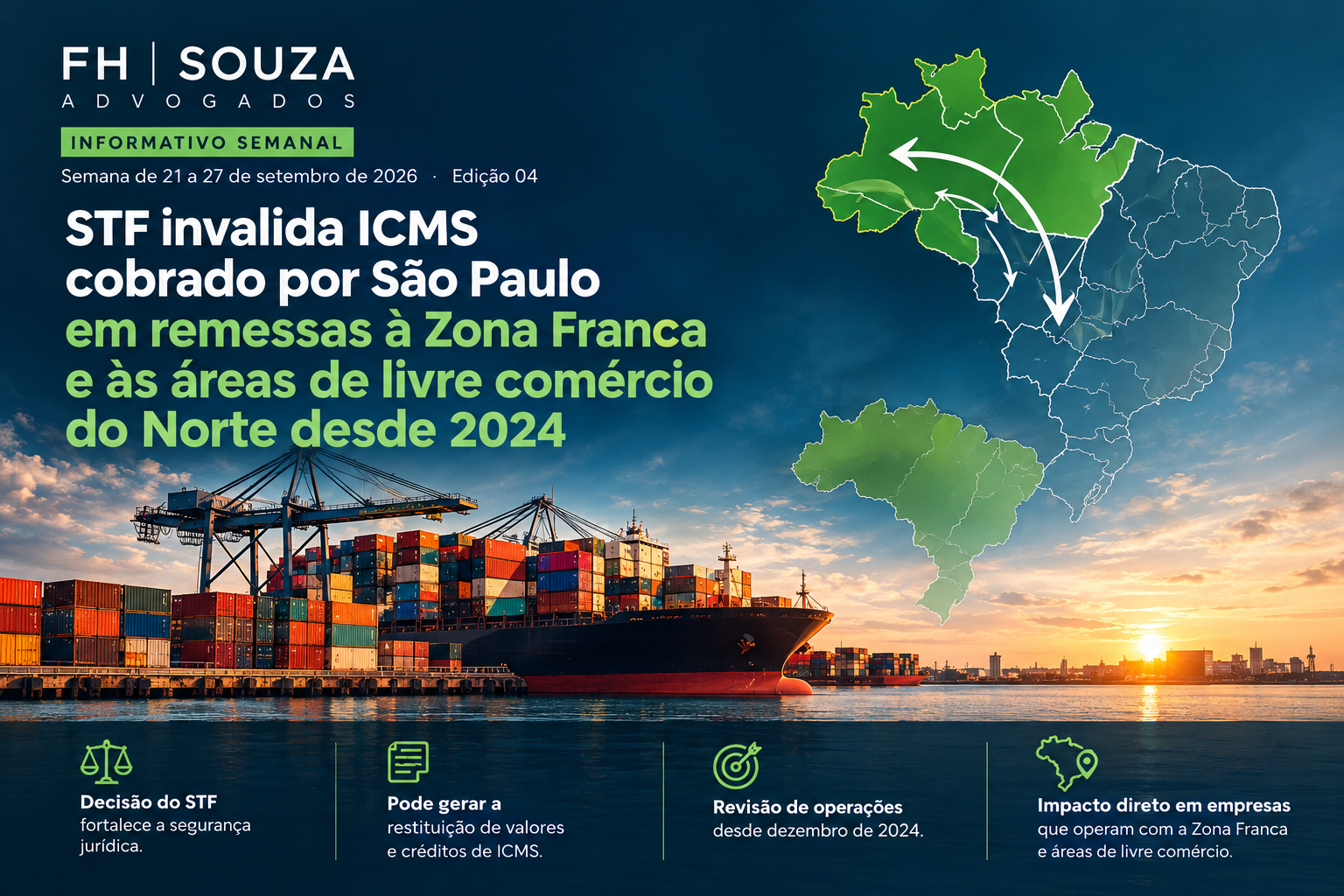 ICMS pago a mais desde 2024 nas remessas à Zona Franca: STF confirma